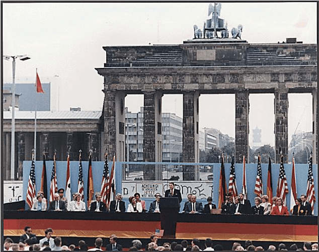 Reagan Brandenburg Gate - Brandenburg Gate (1303x500), Png Download