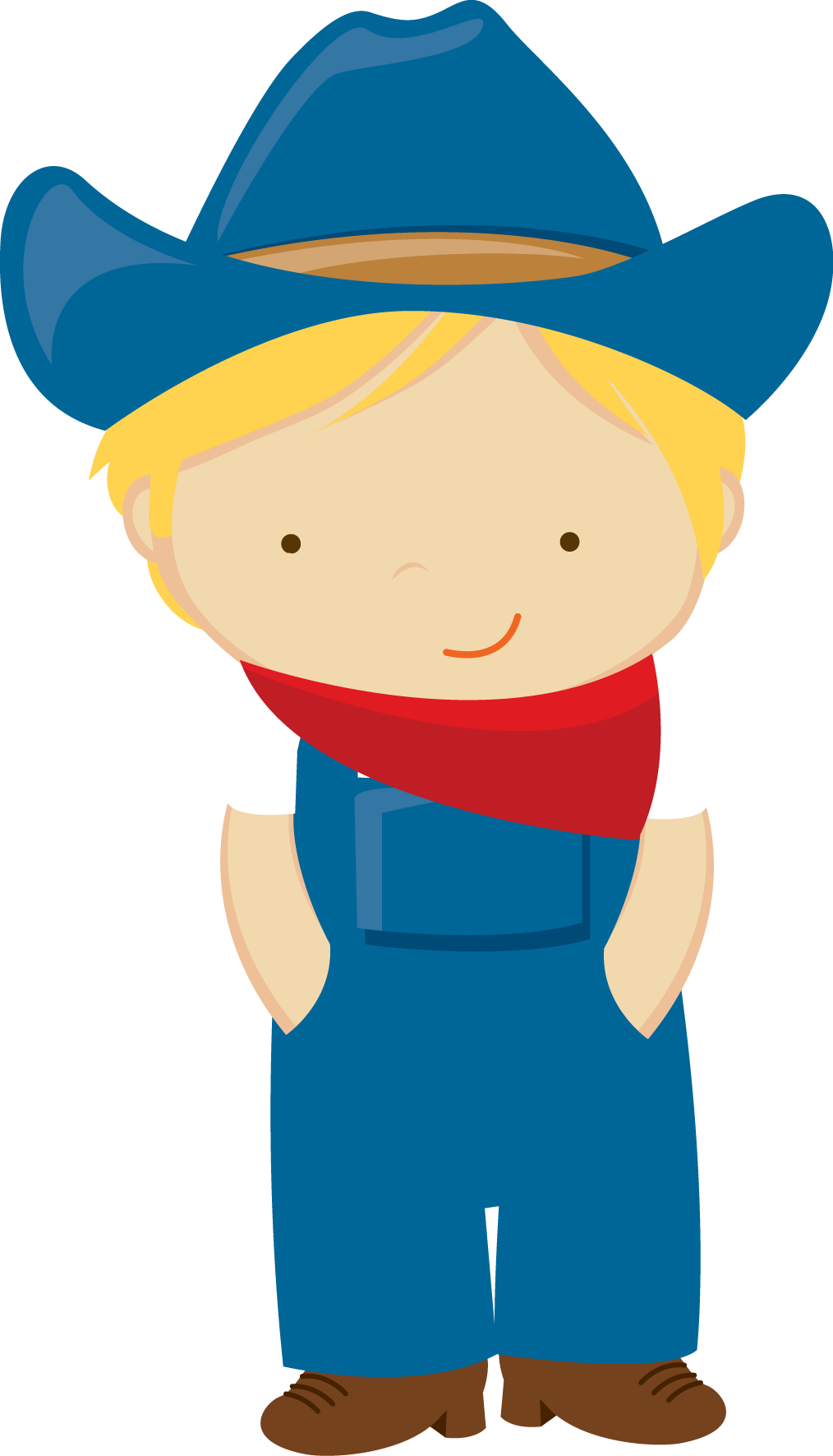 Cowboy Angels Png Clip Transparent - Cute Farmer Clipart (1014x1771), Png Download