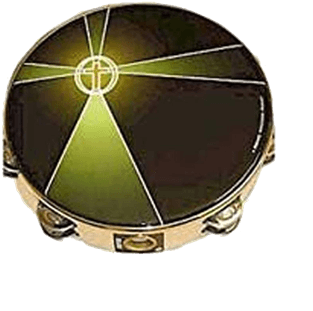 Ta911016 - Tambourine With A Cross (560x560), Png Download