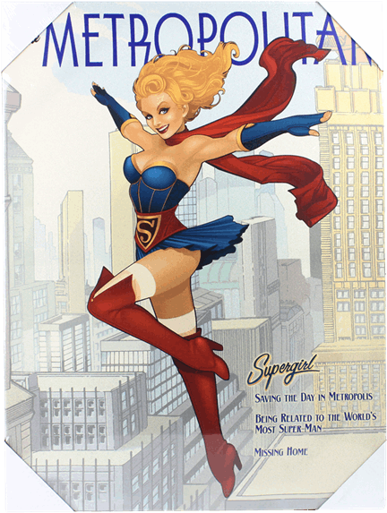 1 Of - Dc Bombshells Supergirl Poster (600x600), Png Download