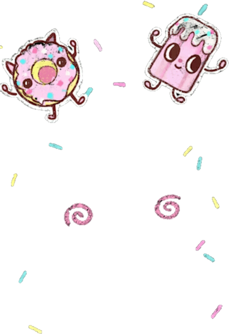 Svg Black And White Avatan Plus Donut Ice Cream Chips - Kawaii Filter Transparent (480x754), Png Download