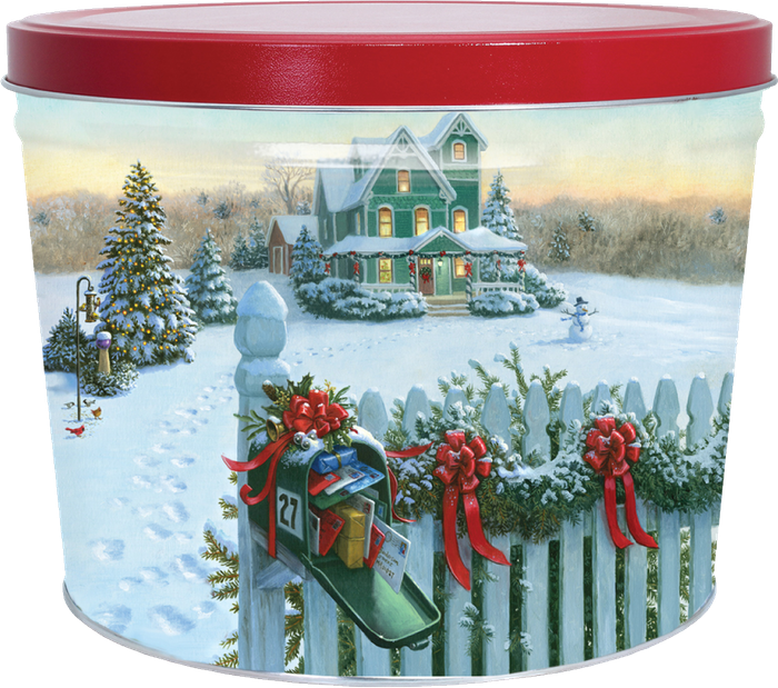 Click Image To Enlarge - Heaven And Earth Designs Christmas Mailbox Counted (700x619), Png Download