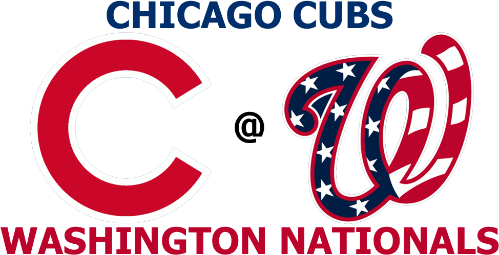203kib, 1000x500, Cubs @ Nationals - Washington Nationals Stars And Stripes Logo (1000x500), Png Download