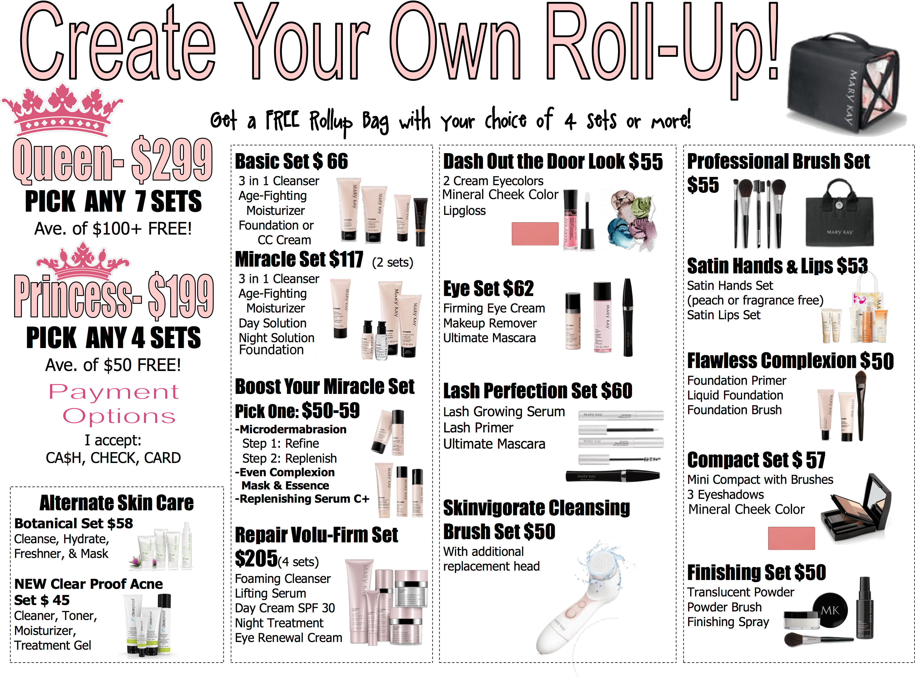 Mary Kay Closing Sheets - Kay Travel Roll Up Bag (3300x2550), Png Download