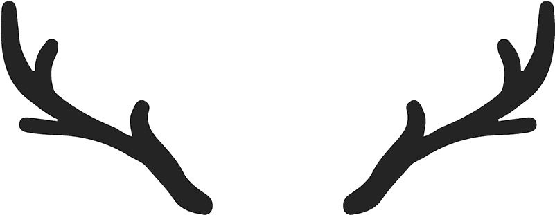 Small Rubber Stamp Antler - Return Address (800x800), Png Download