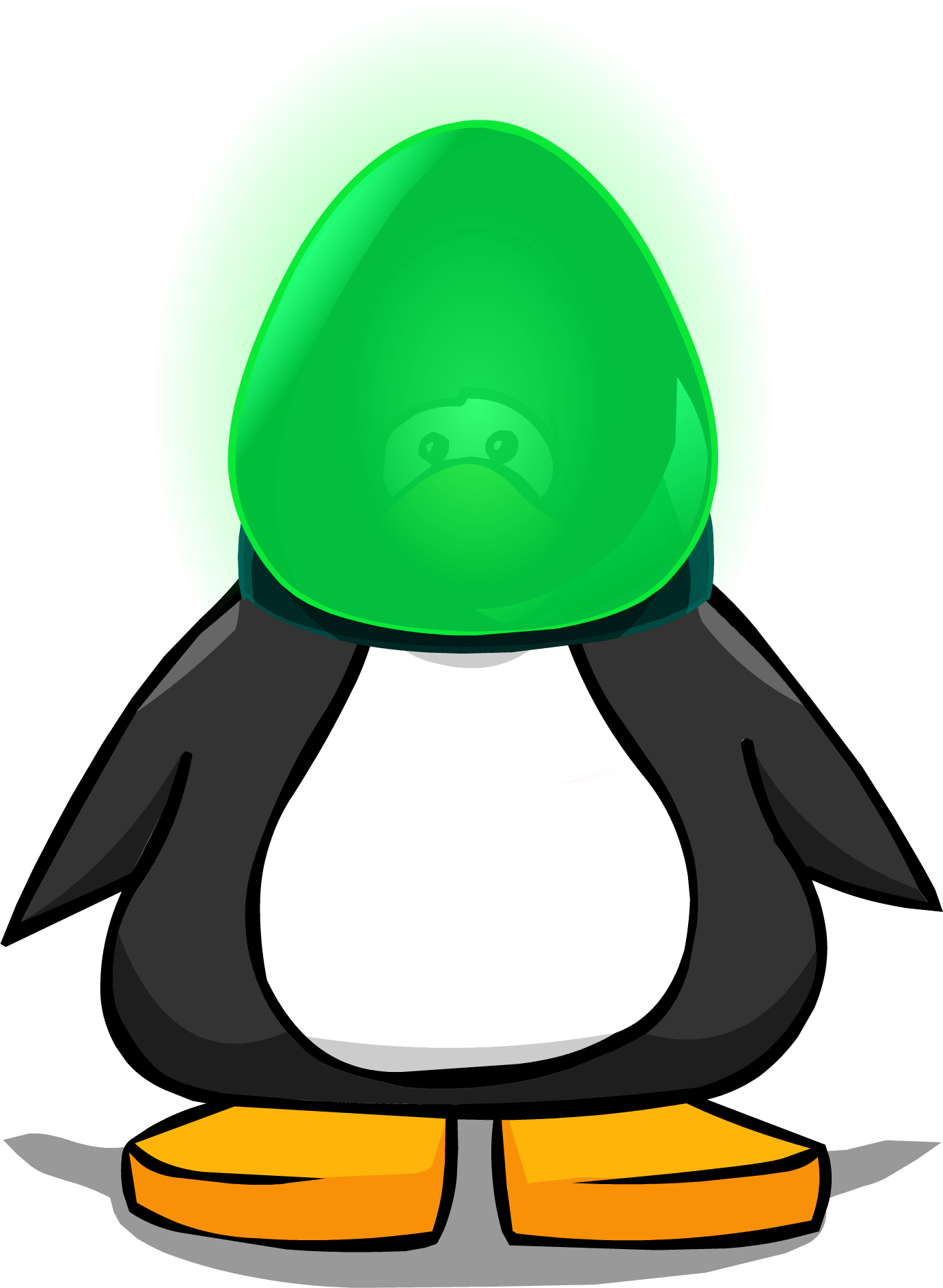 Green Lightbulb From A Player Card - Penguin With Top Hat (1380x1884), Png Download