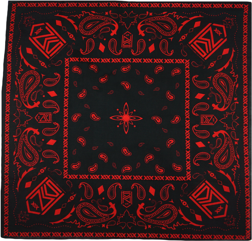 Ksi Crest Bandana Black/red - Red (720x835), Png Download
