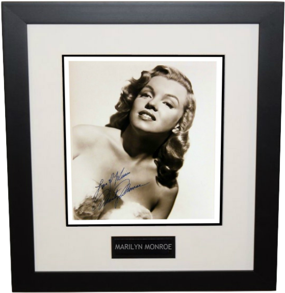 Marilyn Monroe Signed 8×10 Photograph - Picture Frame (592x670), Png Download