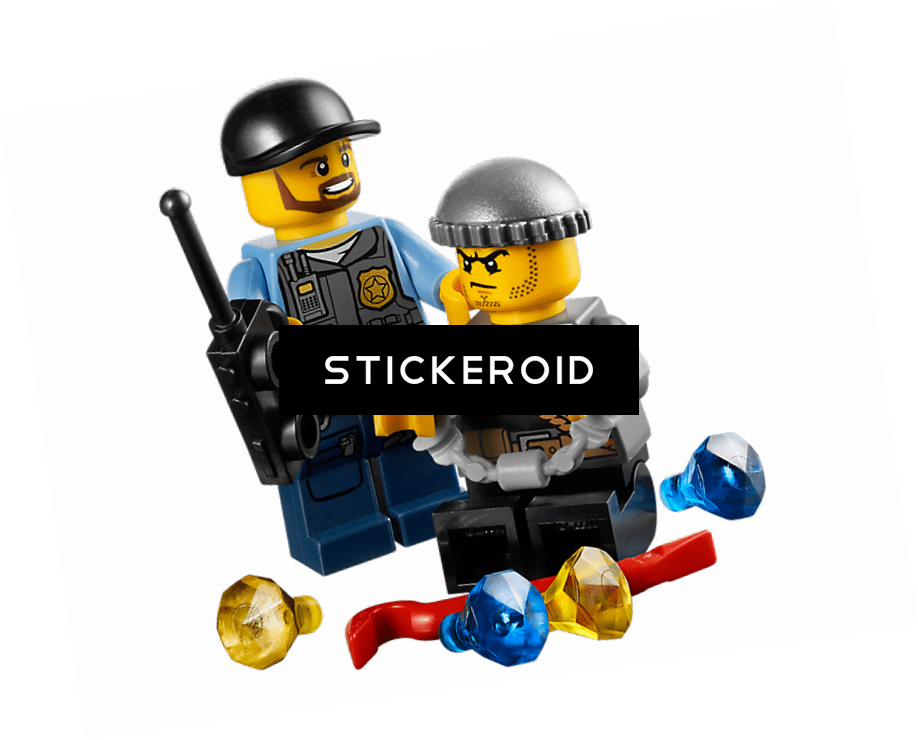 Lego Police Officer And Gangster - Lego City Police Atv Play Set (918x740), Png Download