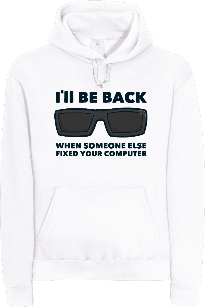 Bender I'll Be Back Sweatshirt B&c Hooded - Epicstun Hoodie (1044x1044), Png Download