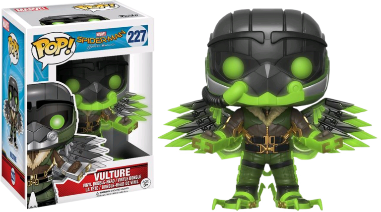 Vulture Glow In The Dark Pop Vinyl Figure - Funko Pop Bobble Marvel Spider Man Homecoming - Vulture (768x428), Png Download