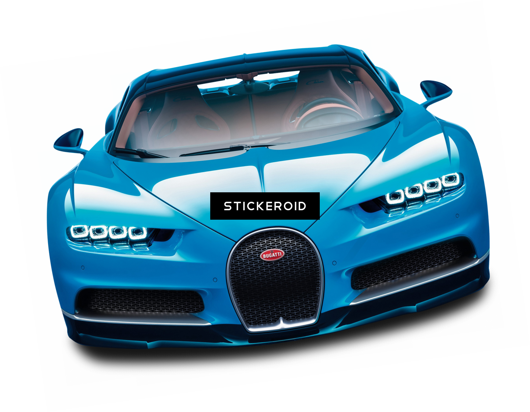 Bugatti Logo - Blue Bugatti Chiron Front Fan Hoodie (1742x1354), Png Download