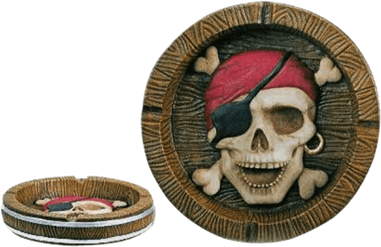 Pirate Skull Ashtray - Ytc Summit 7261 Pirate Ashtray (555x555), Png Download
