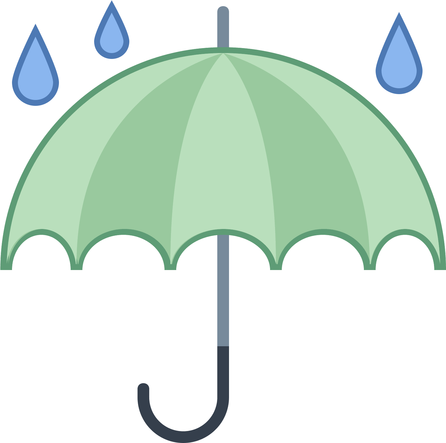 Rainy Weather Icon - Rain (1600x1600), Png Download