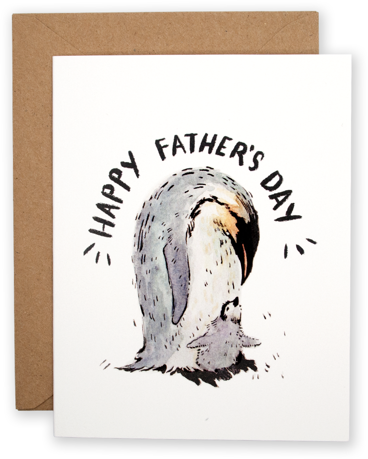 Happy Father's Day Penguin - Greeting Card (1000x1000), Png Download