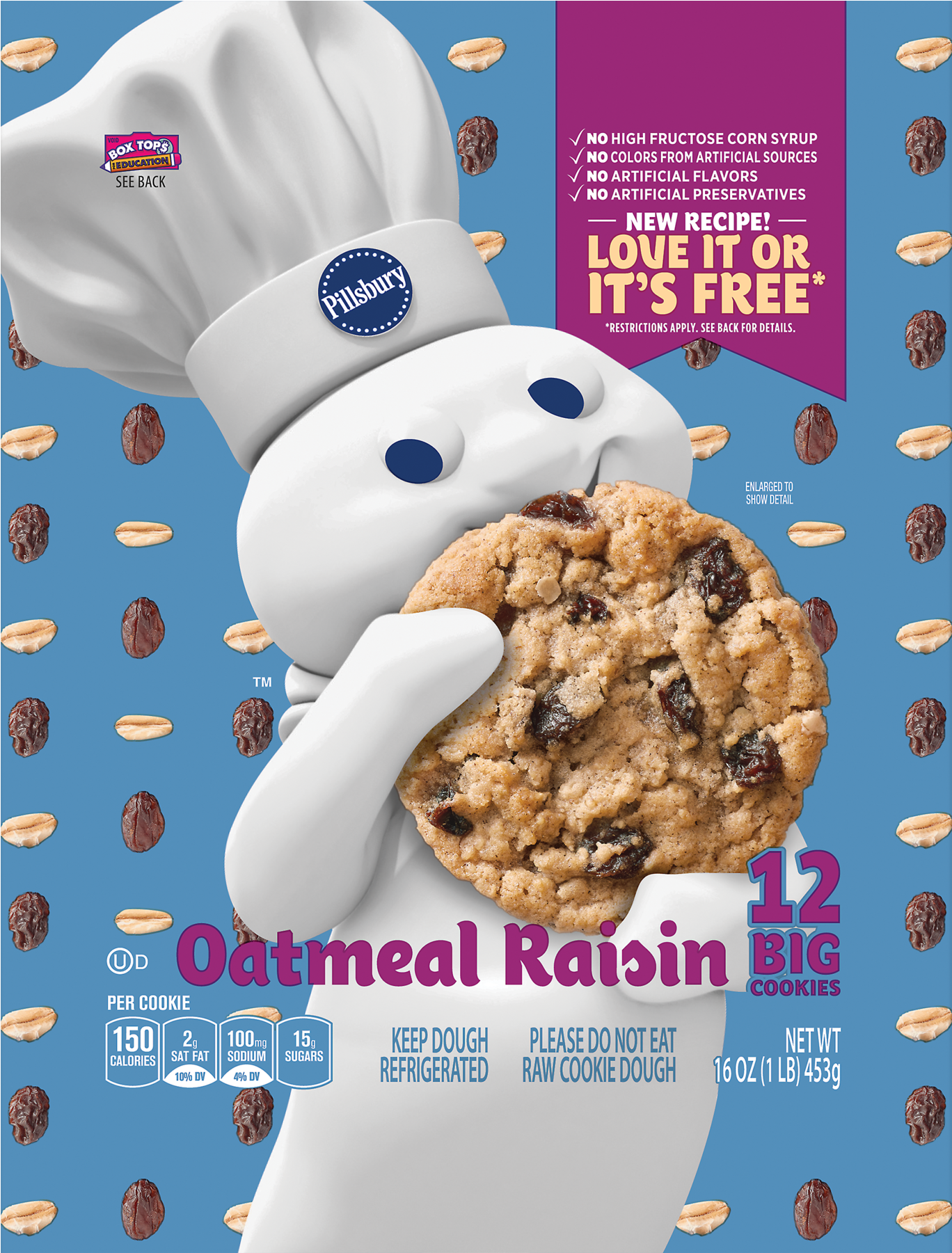 Pillsbury Ready To Bake Oatmeal Raisin Cookies Png - Pillsbury Ready To Bake Ghost Shape Sugar Cookies (1800x1800), Png Download