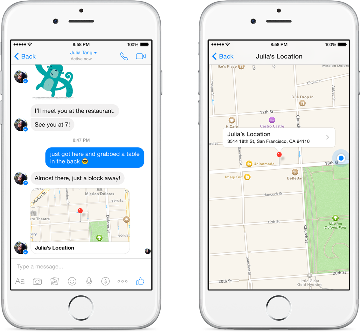 Messenger Location Sharing2 Copy - Facebook Share Location (1200x1142), Png Download