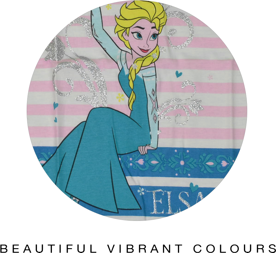 Disney Frozen Elsa Girls Night Dress 100% Cotton Lovely - Cartoon (1000x1000), Png Download