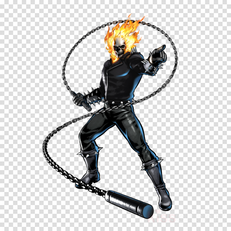 Download Ghost Rider Png Clipart Johnny Blaze Ultimate - Ghost Rider Character (900x900), Png Download