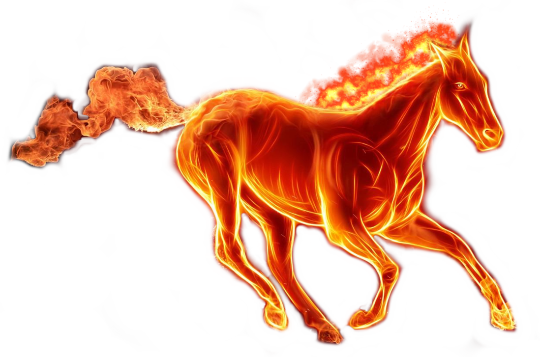 Horse On Fire Png (1098x727), Png Download