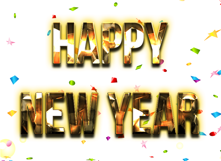 Happy New Year Word Png Picture - Graphic Design (714x514), Png Download