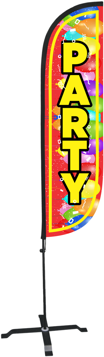 Sale - Lookourway Party Feather Flag Complete Set With Pole (1280x1280), Png Download