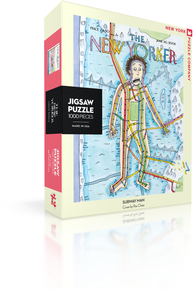 Subway Man Trains Jigsaw Puzzle - New Yorker Subway Covers (800x1000), Png Download