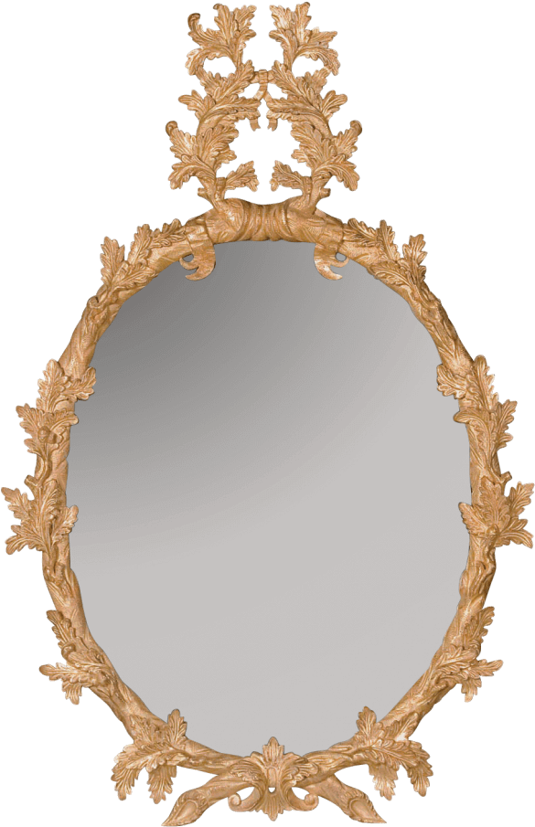 George Iii Oval Mirror - Mirror (932x932), Png Download