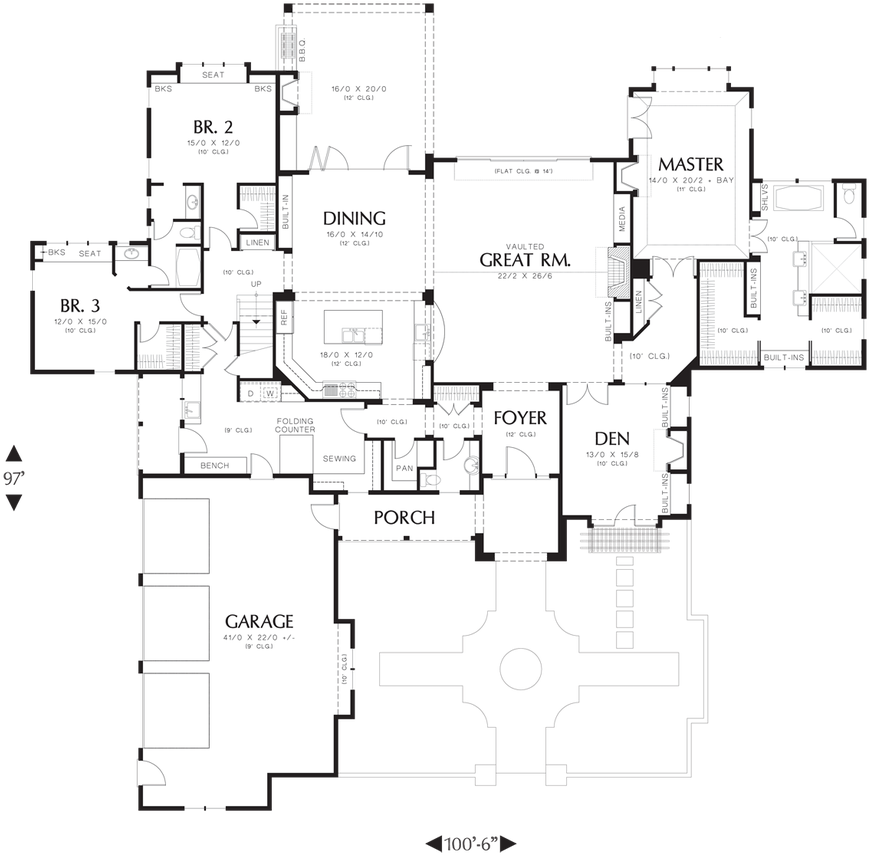 Image For Terrebonne Featured In The 2007 Portland - House Plan (920x900), Png Download