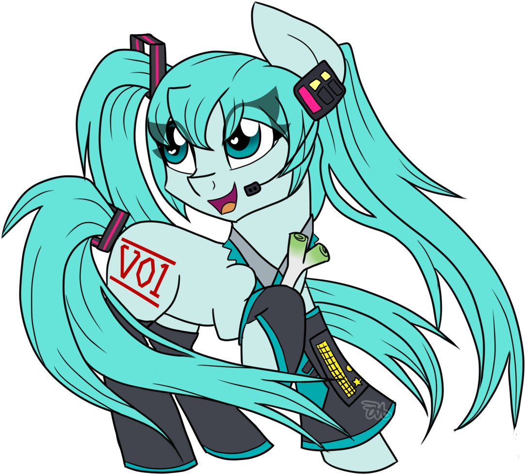 Partylikeapegasister, Clothes, Collar, Costume, Hatsune - No Background Hatsune Miku (1102x1024), Png Download