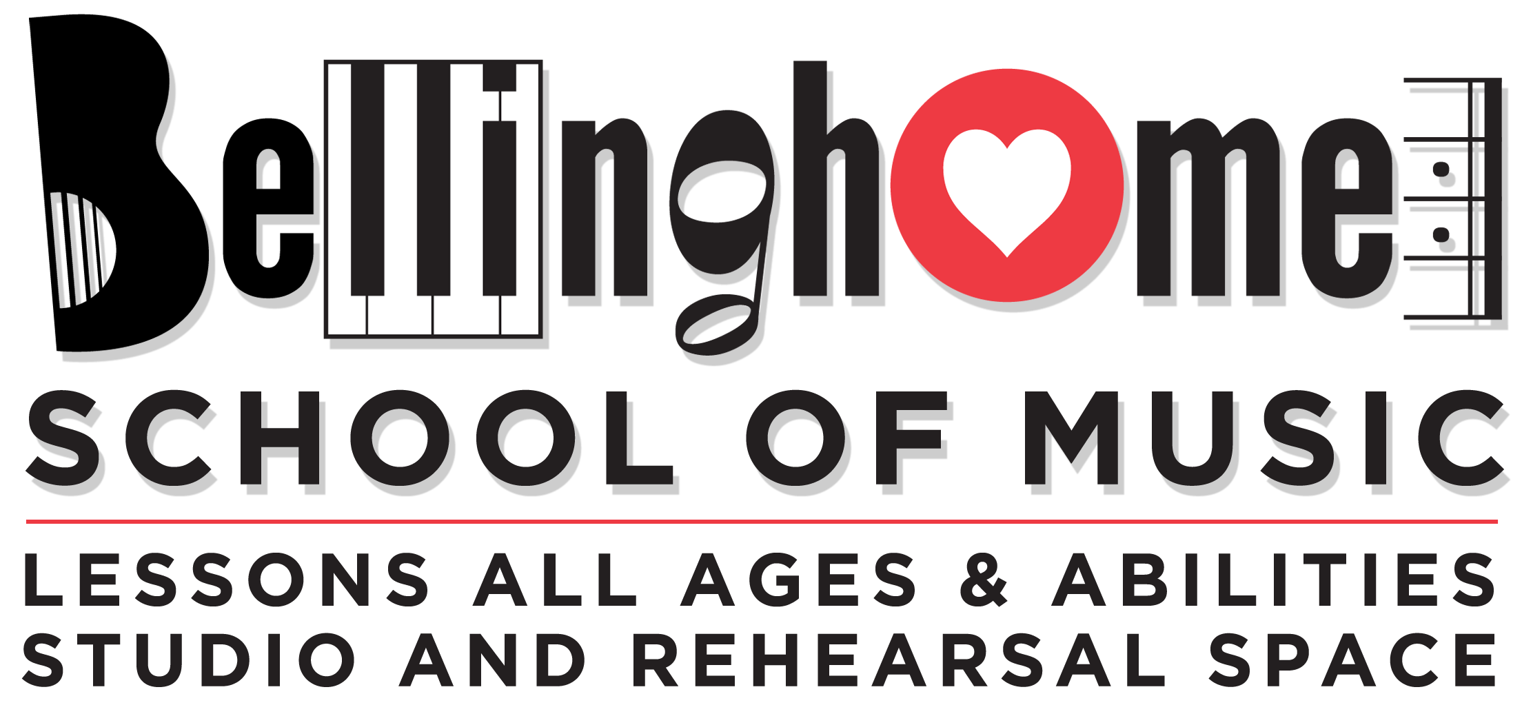 Bellinghomeschoolofmusic Logo Black Red Coda Text White - Graphic Design (2208x1023), Png Download