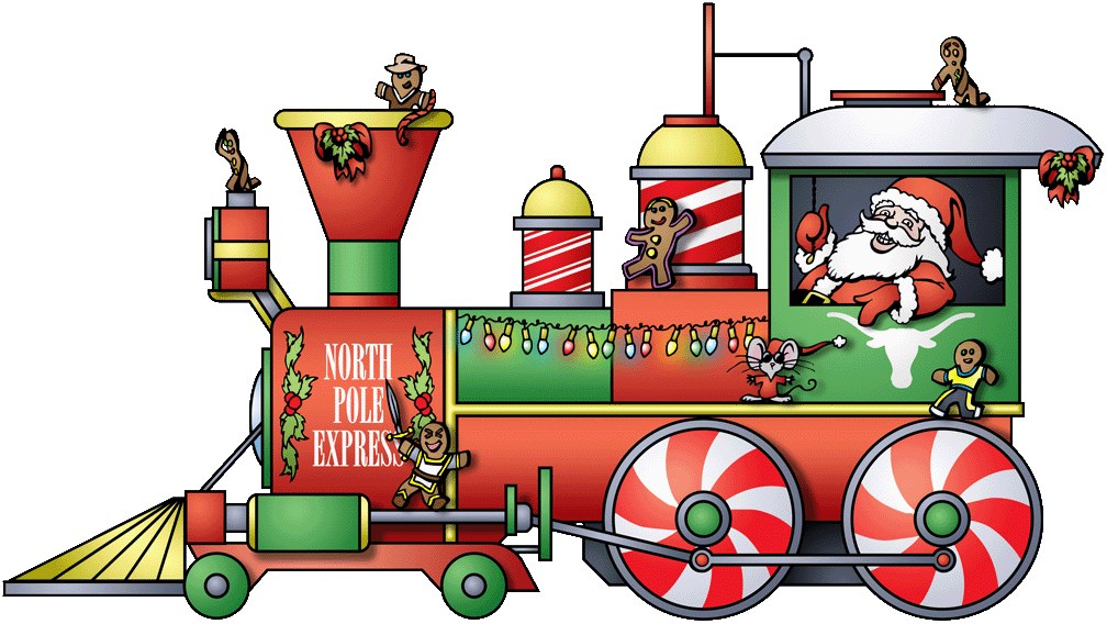 Site Builder Santa Claus Images, Santa Claus Clipart, - Dibujos De Trenes De Navidad (1008x568), Png Download