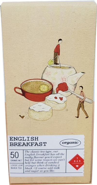 Organic English Breakfast Loose Leaf 50g - Cartoon (782x781), Png Download