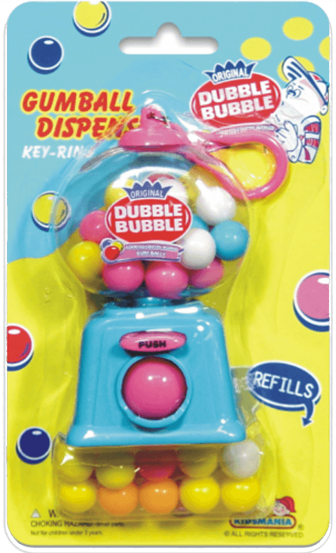Dubble Bubble Gumball Dispenser Key Ring - 1.1 Oz (800x800), Png Download