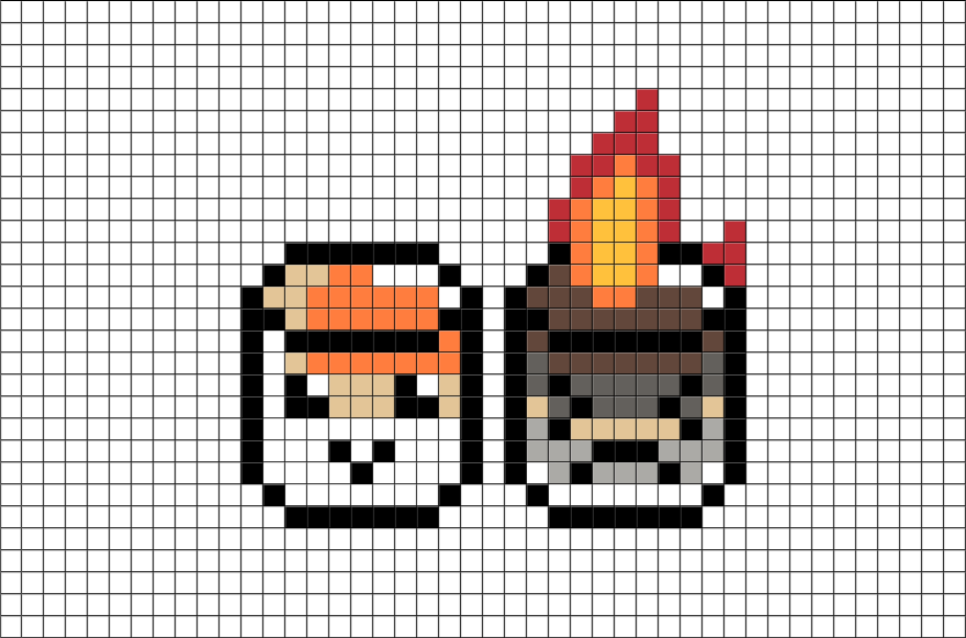Cute Food Perler Bead Patterns (880x581), Png Download