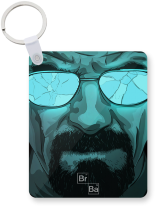 Breaking Bad Printed Keychain - Walter White Designer (600x600), Png Download