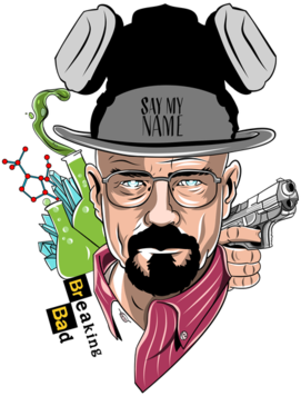 Breaking Bad T-shirt - Breaking Bad Stickers Whatsapp (600x716), Png Download