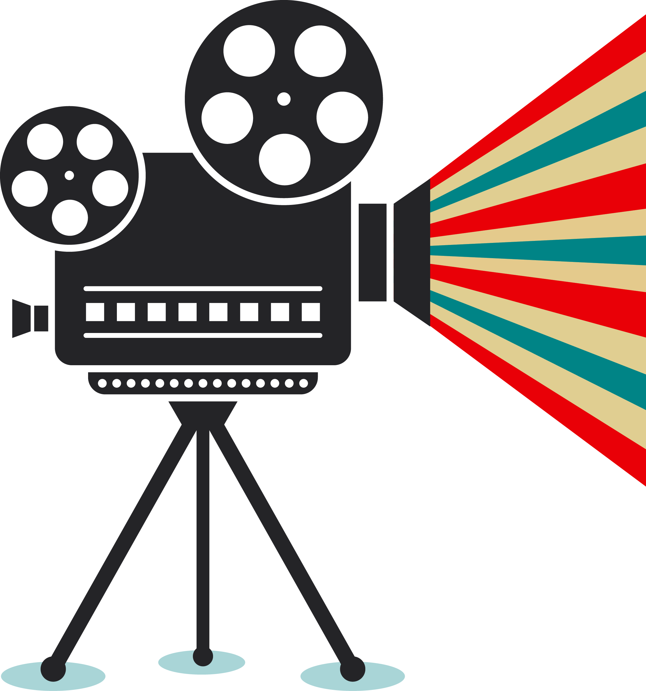 Clipart Free Stock Movie Projector Clipart - Movie Projector Vector Png (2244x2401), Png Download