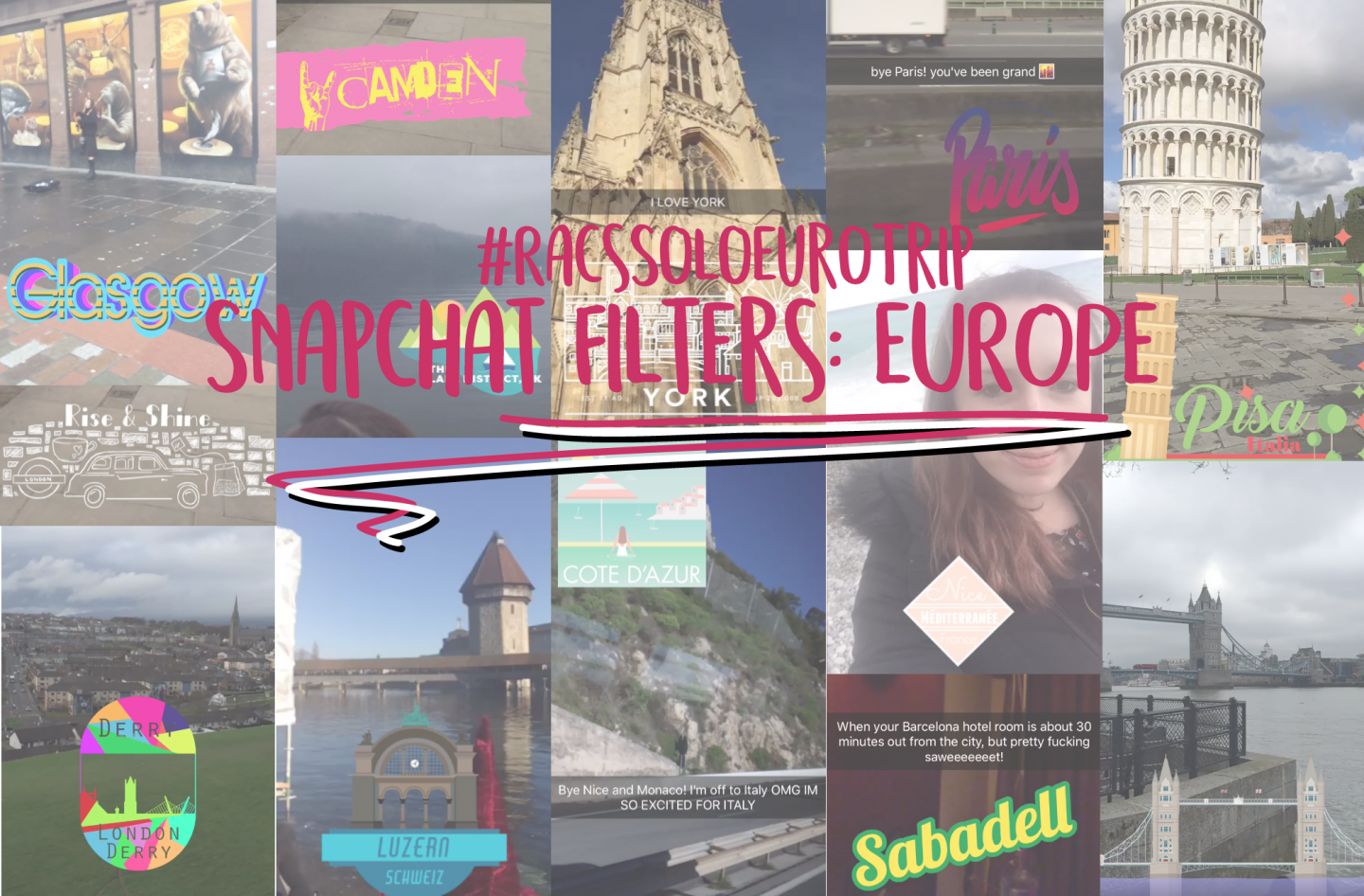 Snapchat Filters From The Uk And Europe - Kalendarz 2012 13pl Italia (1440x946), Png Download