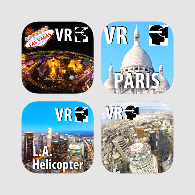 Vr Rome Vegas Paris Helicopter Prague L - Las Vegas (630x630), Png Download