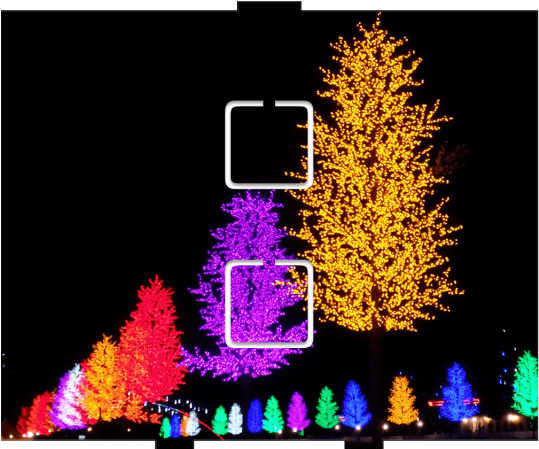 Light Trees - 2 On/off - Christmas Lights (1000x450), Png Download