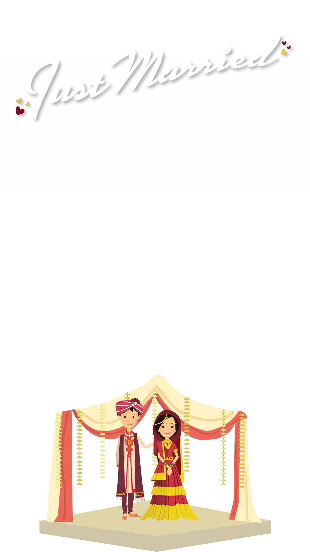 Wedding Snapchat Filter - Save To Date Hindu Wedding (1080x1920), Png Download