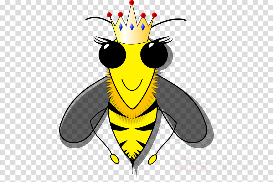 Download Queen Bee Png Clipart Queen Bee Clip Art Bee - Bee Cartoon Shower Curtain (900x600), Png Download