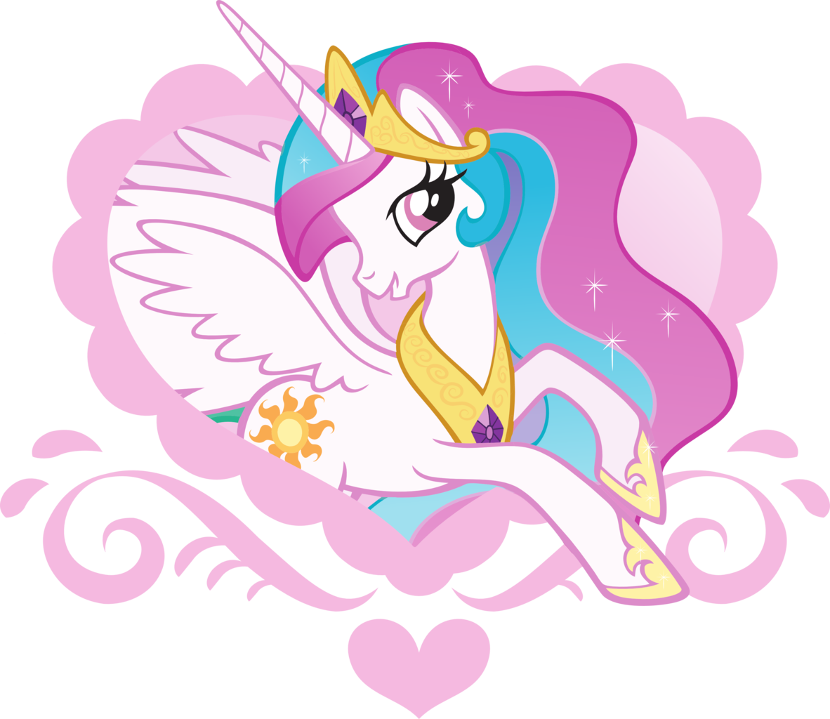 You Can Click Above To Reveal The Image Just This Once, - Little Pony Princesa Celestia (1182x1024), Png Download