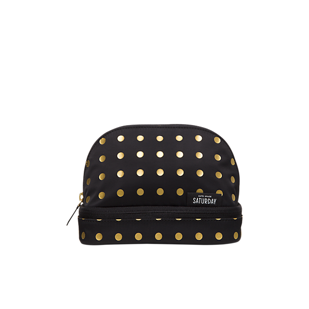 Small Dome Cosmetic Case In Gold Dot - Polka Dot (620x620), Png Download