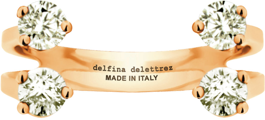 Rose Gold Dots Ring - Delfina Delettrez Rings (1500x1000), Png Download