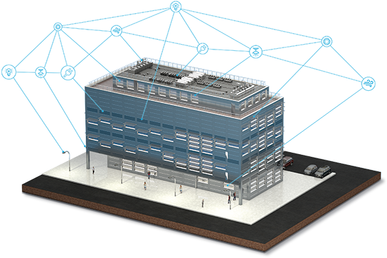 A Building, Fully Equipped With Lemonbeat Devices Can - Smart Building (800x450), Png Download