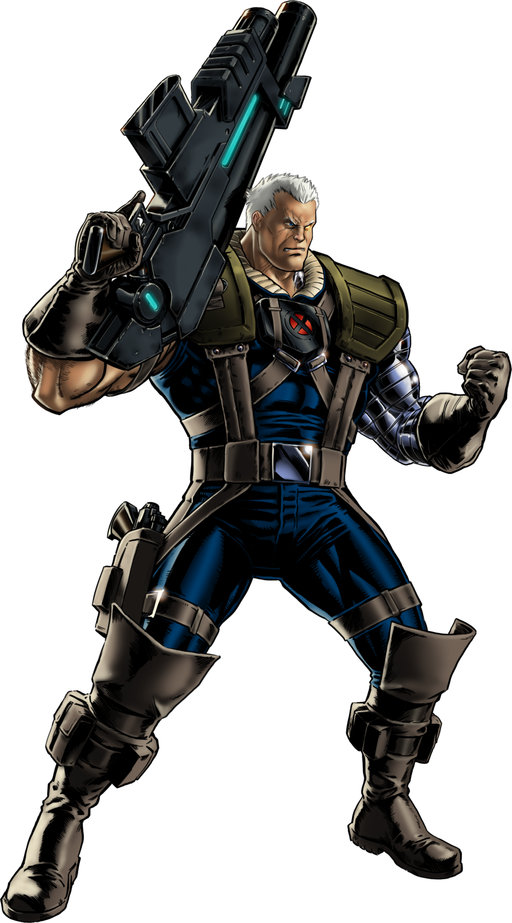Cable - Marvel Avengers Alliance X Men (1024x1845), Png Download