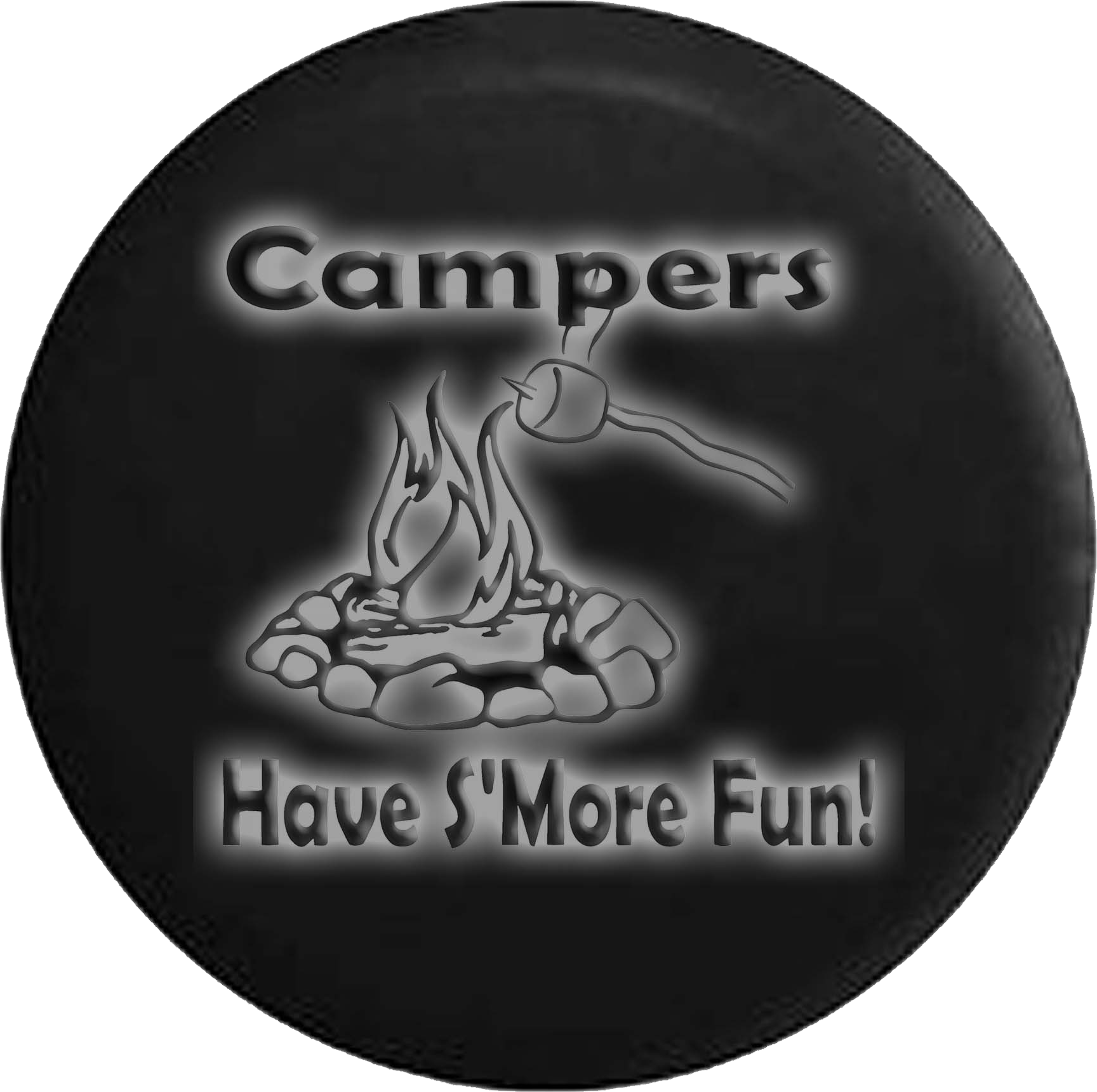 Glowing Campfire Smores Jeep Off Road Rv Camper Spare - Circle (1728x1721), Png Download