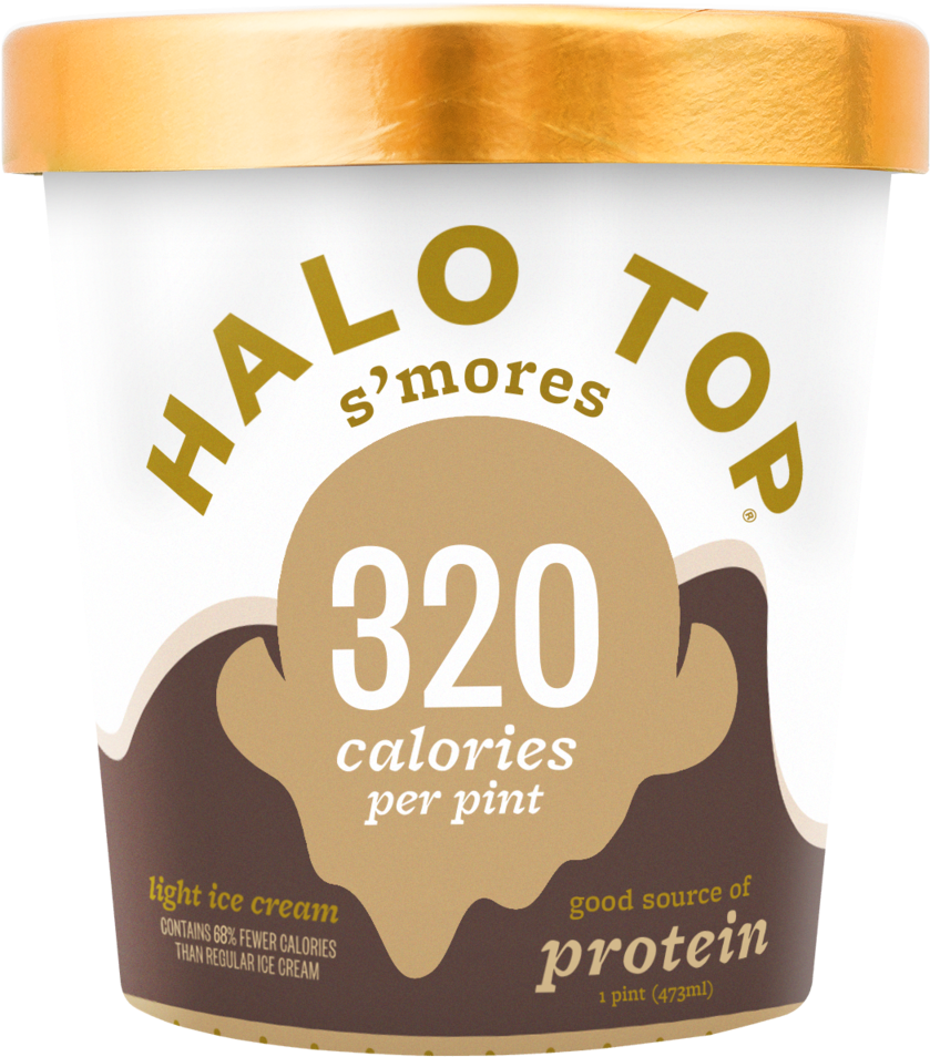 Halo Top S'mores Ice Cream - Halo Top Salted Caramel (1000x1000), Png Download